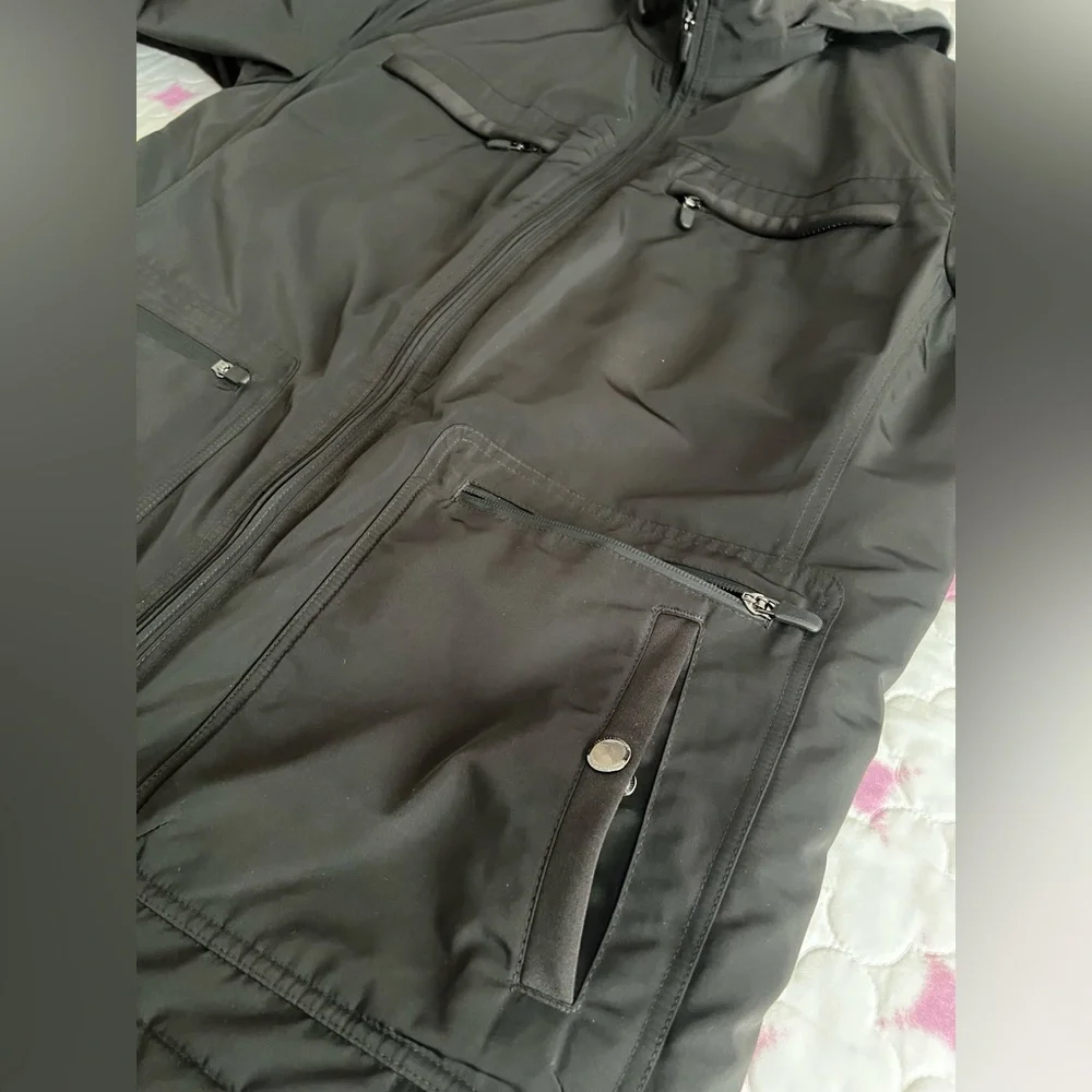 Johnston & Murphy Black XC4 Extreme Comfort Hood Cargo Performance Jacket Large